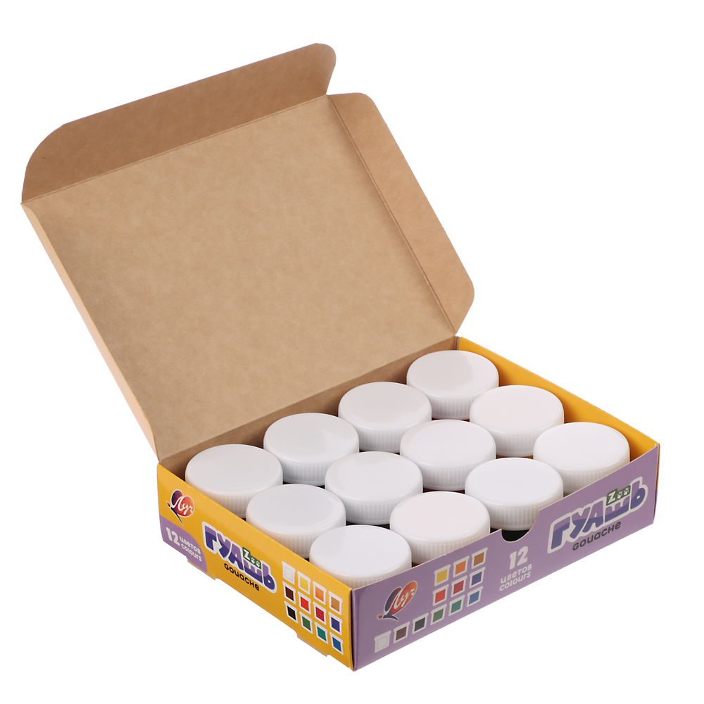 Гуашь " ZOO" 12 цв (15 мл), арт.№ 231-106