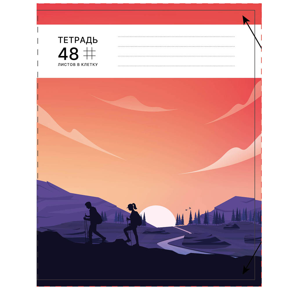 Тетрадь общая 48 листов в клетку ClipStudio, БЕЛЫЕ ЛИСТЫ, обложка картон 190 гр/м2, скрепка, 5 дизайнов, арт.№ 578-173