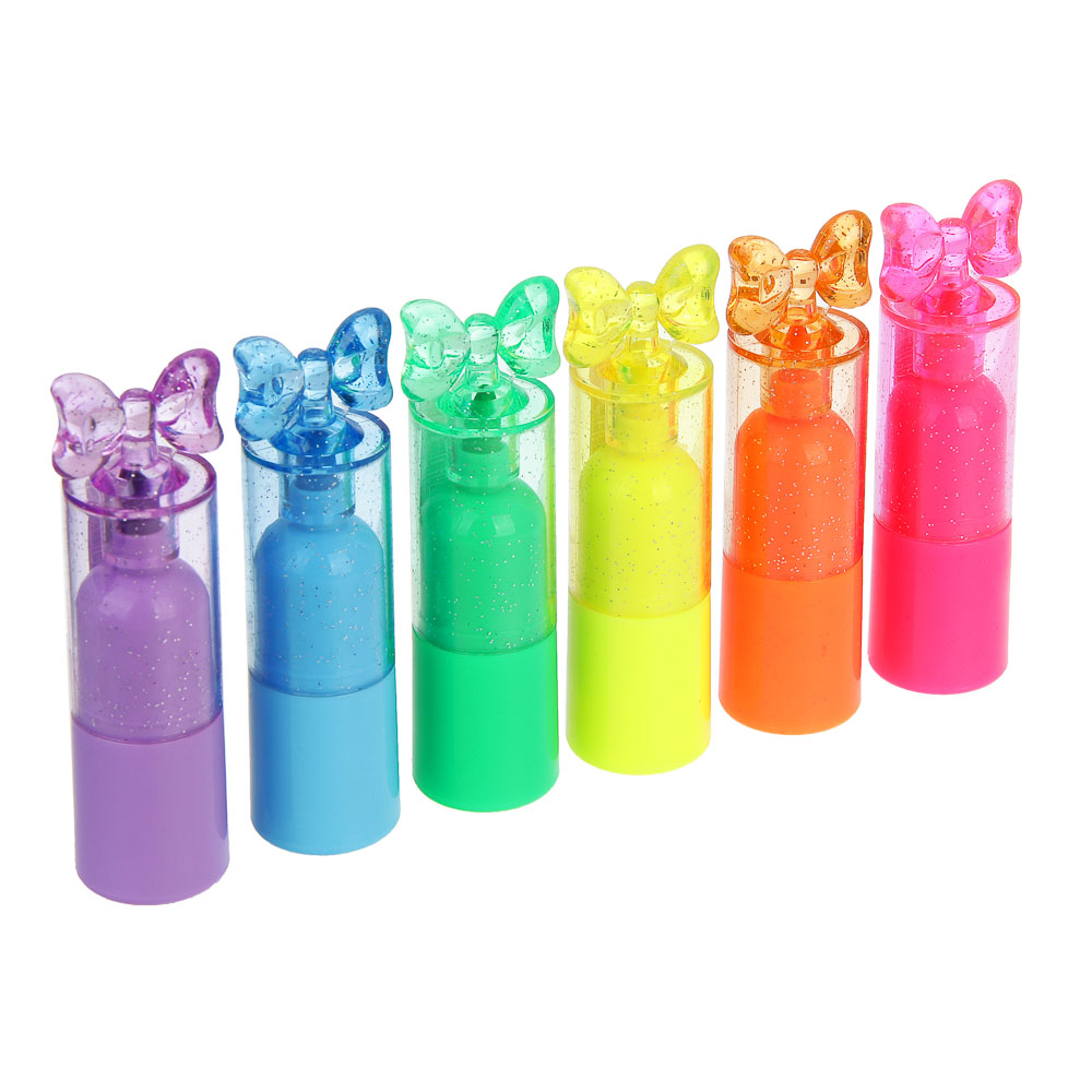 Маркер-выделитель, колпачок в форме бантика, 6 цветов, арт.№ 613-137