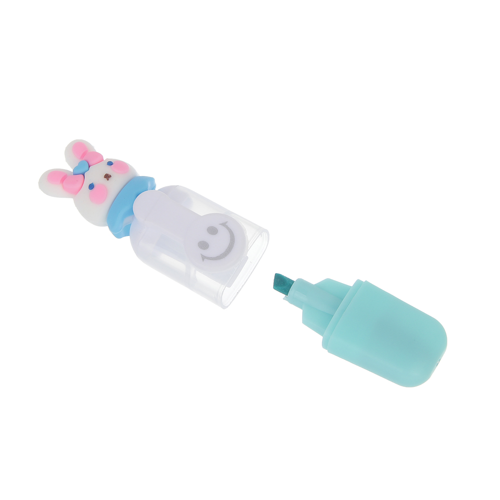 Маркер-выделитель, колпачок в форме зайчика, 6 цветов, арт.№ 613-138