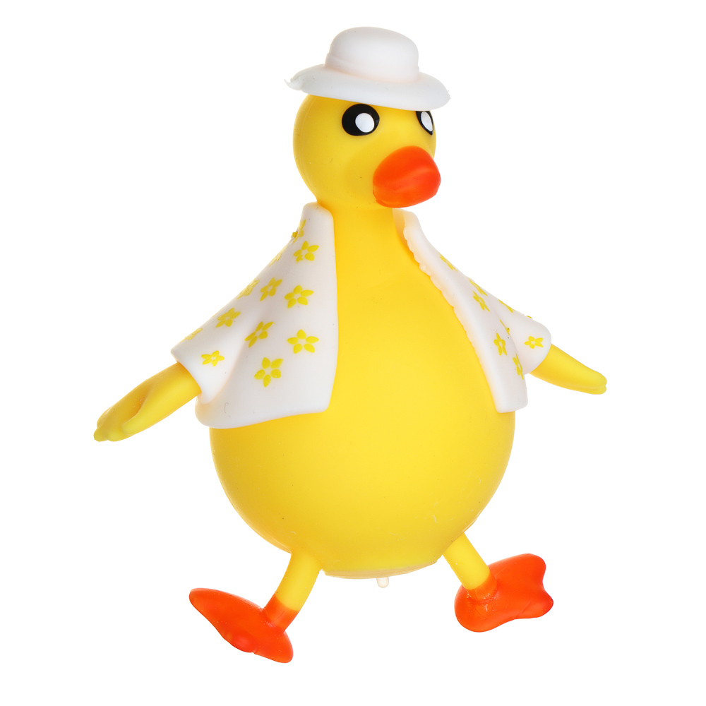 ИГРОЛЕНД Игрушка-антистресс, Утка -весельчак, TPR, 14см, 2 цвета, арт.№ 297-006