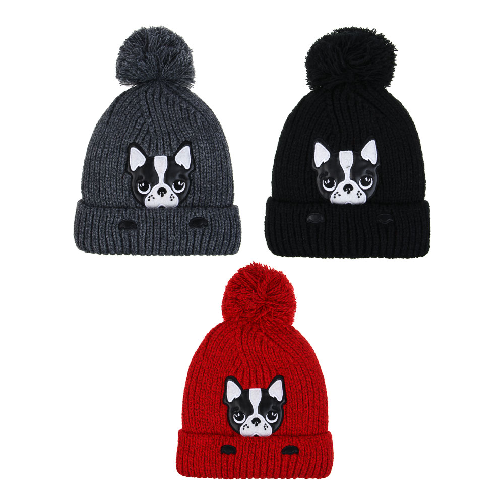 GALANTE Шапка бини детская на подкладе с аппликацией, р-р 52-54, 3 цвета, СЗШ24-24, арт.№ 314-864