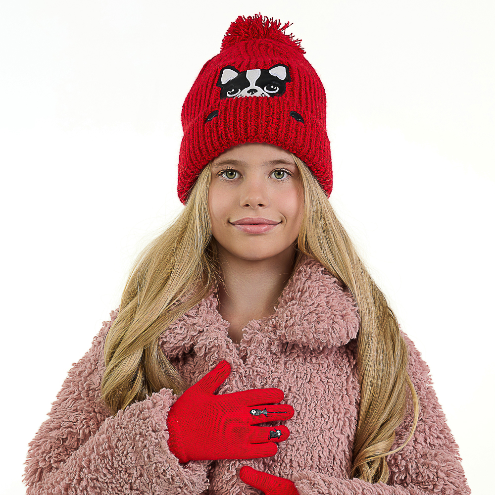 GALANTE Шапка бини детская на подкладе с аппликацией, р-р 52-54, 3 цвета, СЗШ24-24, арт.№ 314-864