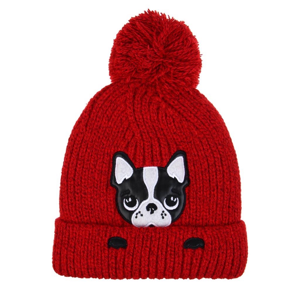 GALANTE Шапка бини детская на подкладе с аппликацией, р-р 52-54, 3 цвета, СЗШ24-24, арт.№ 314-864