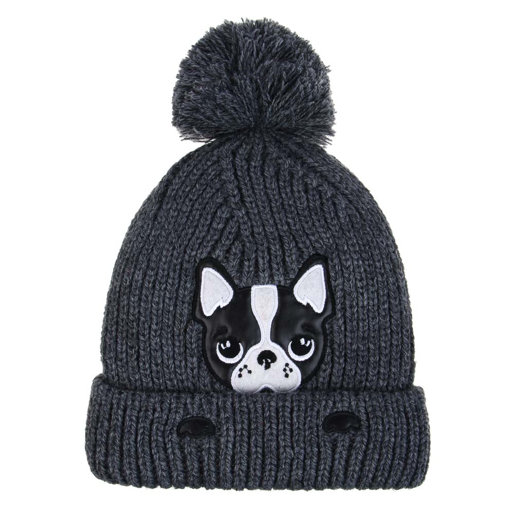 GALANTE Шапка бини детская на подкладе с аппликацией, р-р 52-54, 3 цвета, СЗШ24-24, арт.№ 314-864