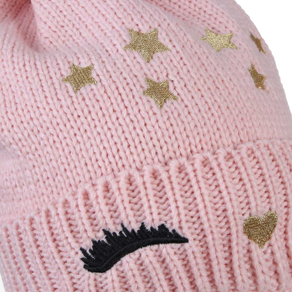 GALANTE Шапка бини детская на подкладе с вышивкой, р-р 52-54 , 3 цвета, СЗШ24-25, арт.№ 314-865