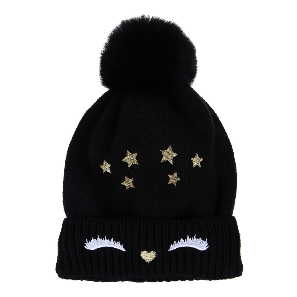 GALANTE Шапка бини детская на подкладе с вышивкой, р-р 52-54 , 3 цвета, СЗШ24-25, арт.№ 314-865