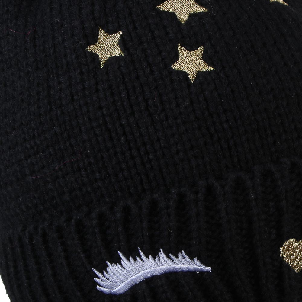 GALANTE Шапка бини детская на подкладе с вышивкой, р-р 52-54 , 3 цвета, СЗШ24-25, арт.№ 314-865