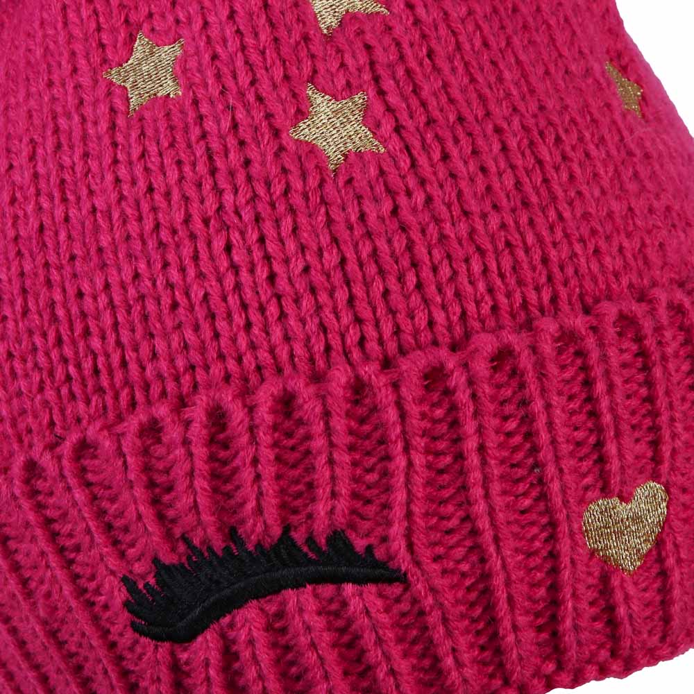 GALANTE Шапка бини детская на подкладе с вышивкой, р-р 52-54 , 3 цвета, СЗШ24-25, арт.№ 314-865