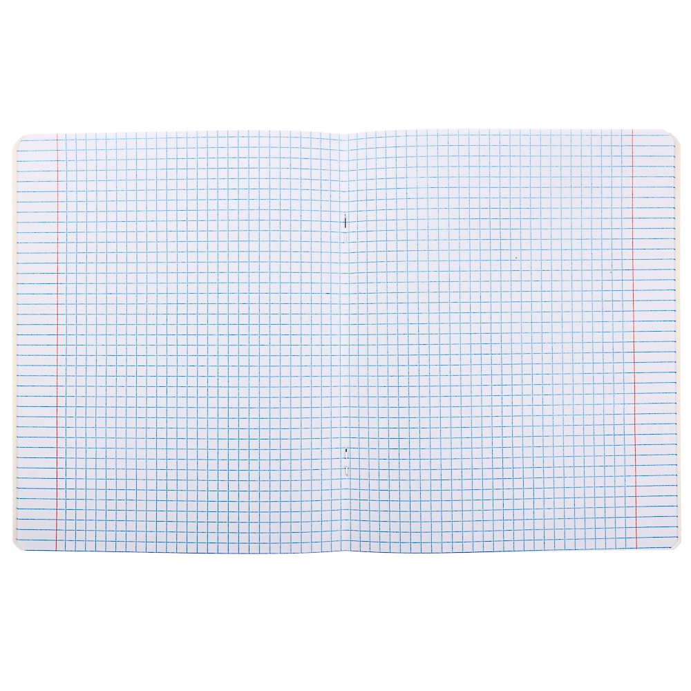 Тетрадь школьная 18л. ClipStudio "Однотонная" в клетку, БЕЛЫЕ ЛИСТЫ, обл. офсет 115 г/м2, скрепка, арт.№ 579-014