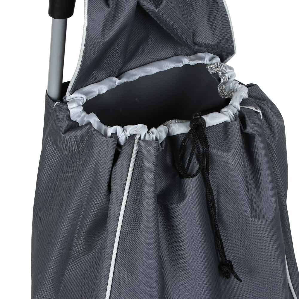 Тележка + сумка тм VETTA, до 30кг, 36х26х94см, 28л, брезент, колеса ЭВА d16см, цвет серый, арт.№ 467-248