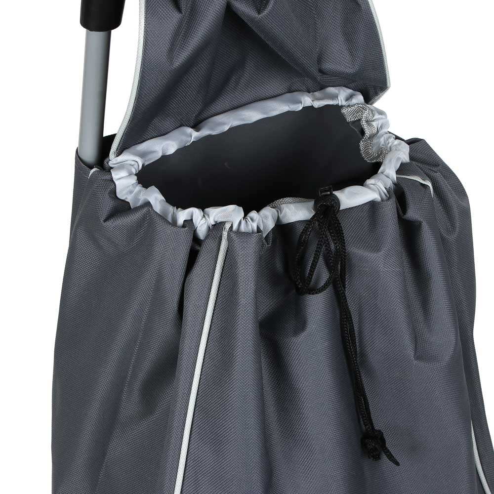 Тележка + сумка тм VETTA, до 30кг, 36х26х94см, 28л, брезент, колеса ЭВА d16см, цвет серый, арт.№ 467-248