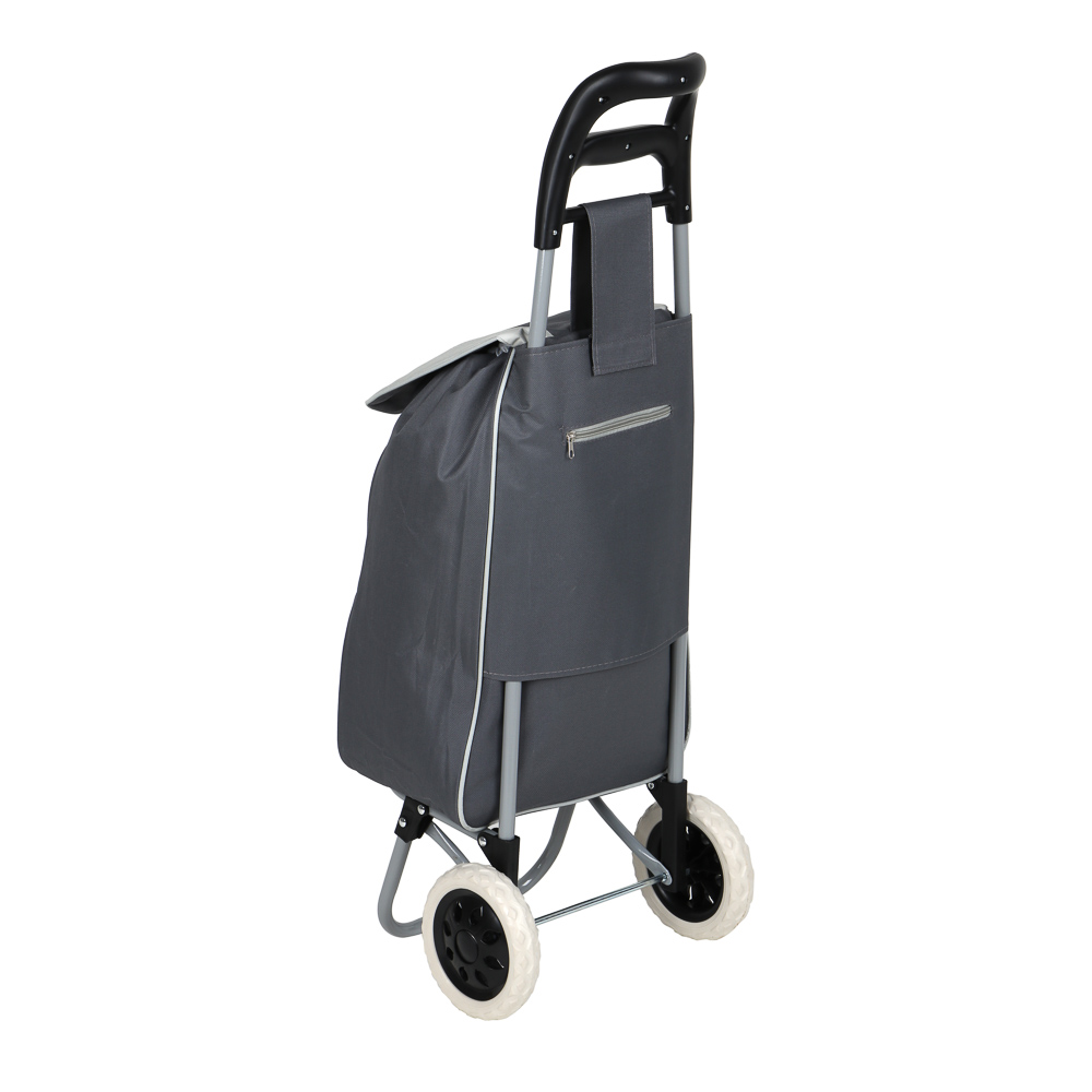 Тележка + сумка тм VETTA, до 30кг, 36х26х94см, 28л, брезент, колеса ЭВА d16см, цвет серый, арт.№ 467-248