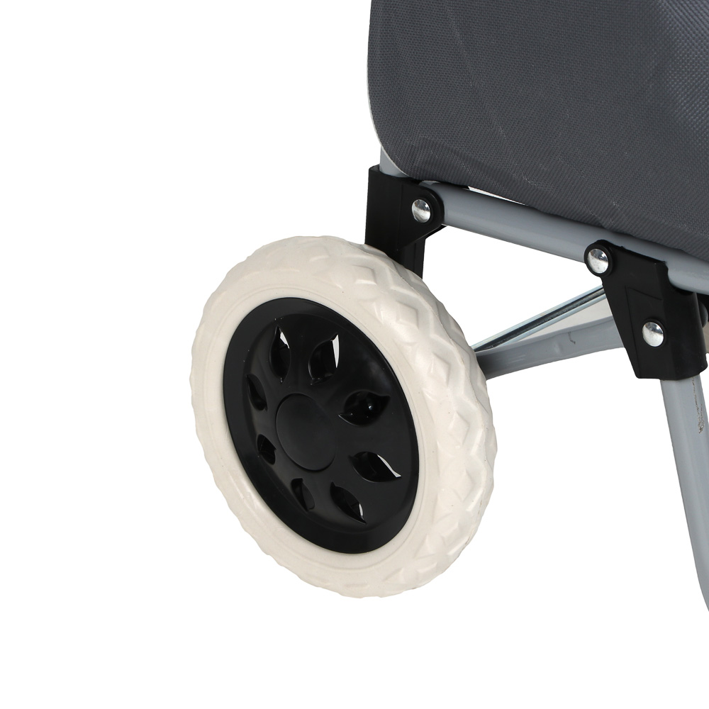 Тележка + сумка тм VETTA, до 30кг, 36х26х94см, 28л, брезент, колеса ЭВА d16см, цвет серый, арт.№ 467-248