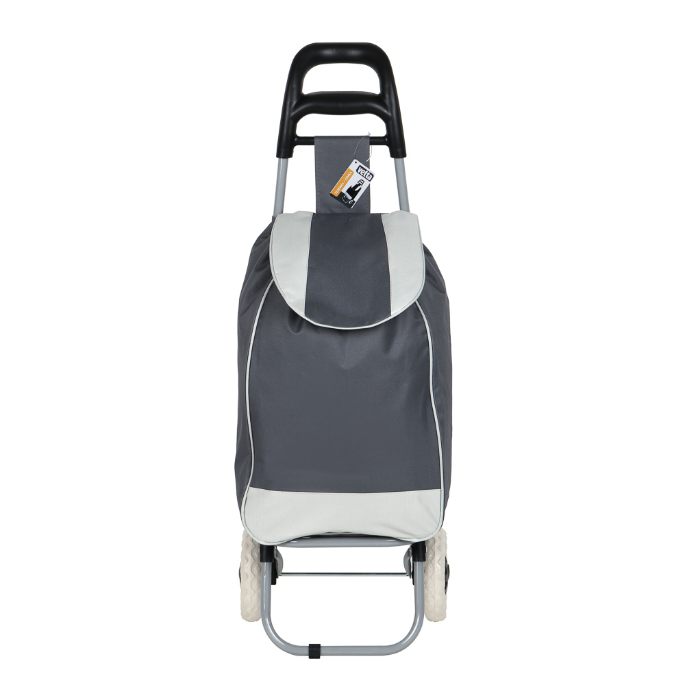 Тележка + сумка тм VETTA, до 30кг, 36х26х94см, 28л, брезент, колеса ЭВА d16см, цвет серый, арт.№ 467-248