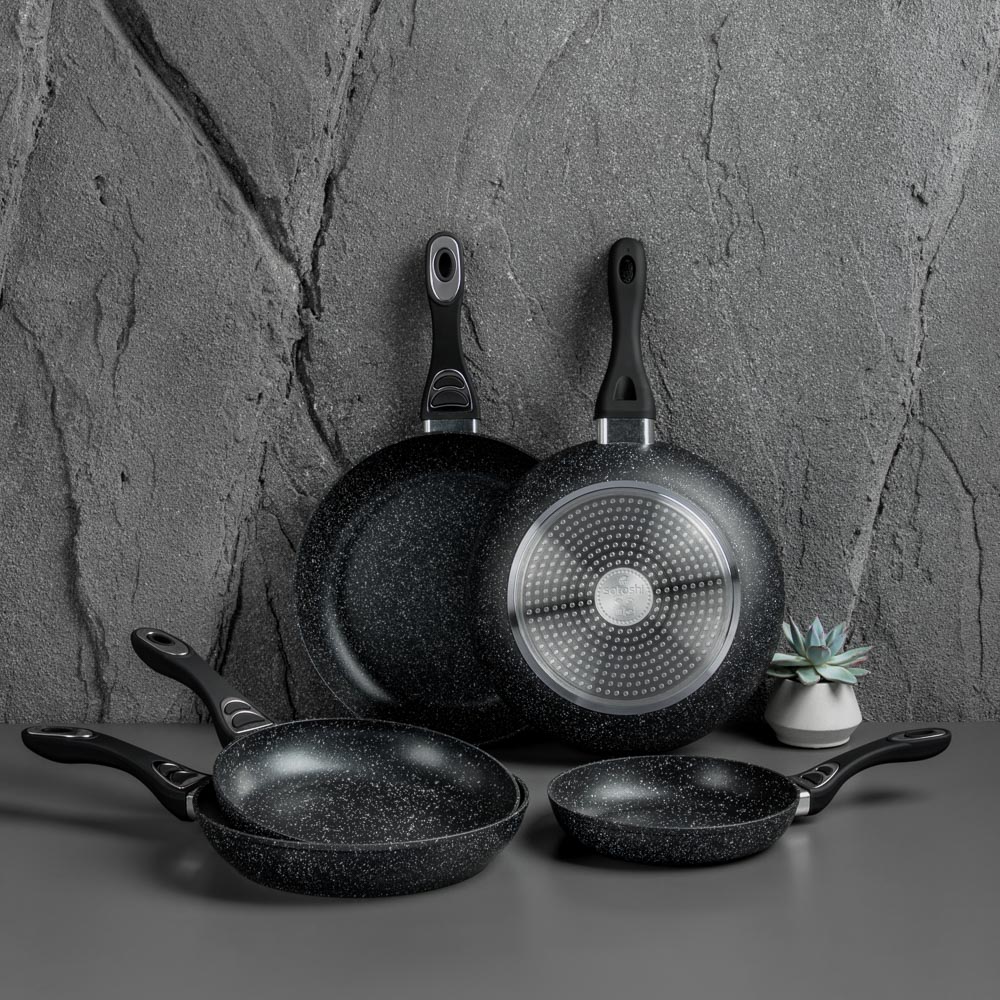 SATOSHI Танто Сковорода литая d24см, антипригарное покрытие Мрамор, индукция, арт.№ 846-386