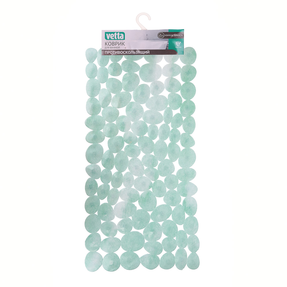 VETTA Коврик в ванну противоскользящий, ПВХ, 70x34см, "Камни ", 2 цвета, арт.№ 462-441