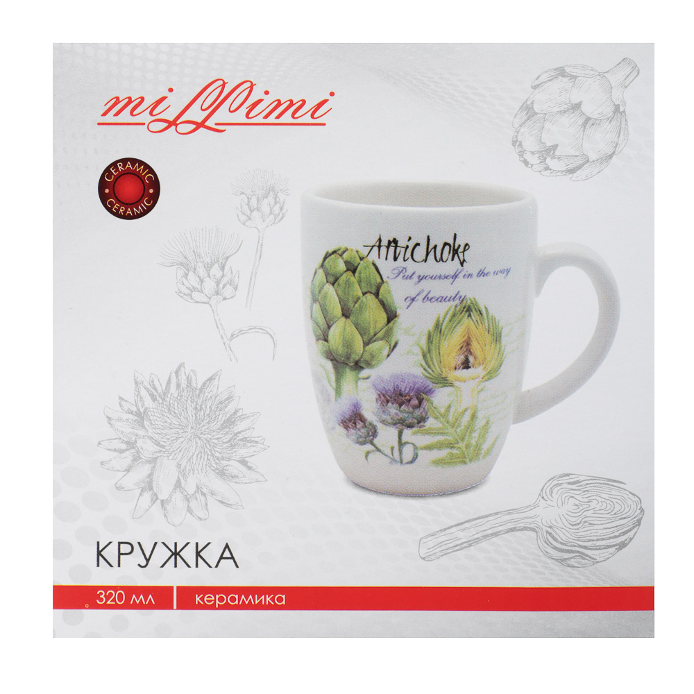 MILLIMI Артишоки Кружка, 320мл, керамика, арт.№ 824-058