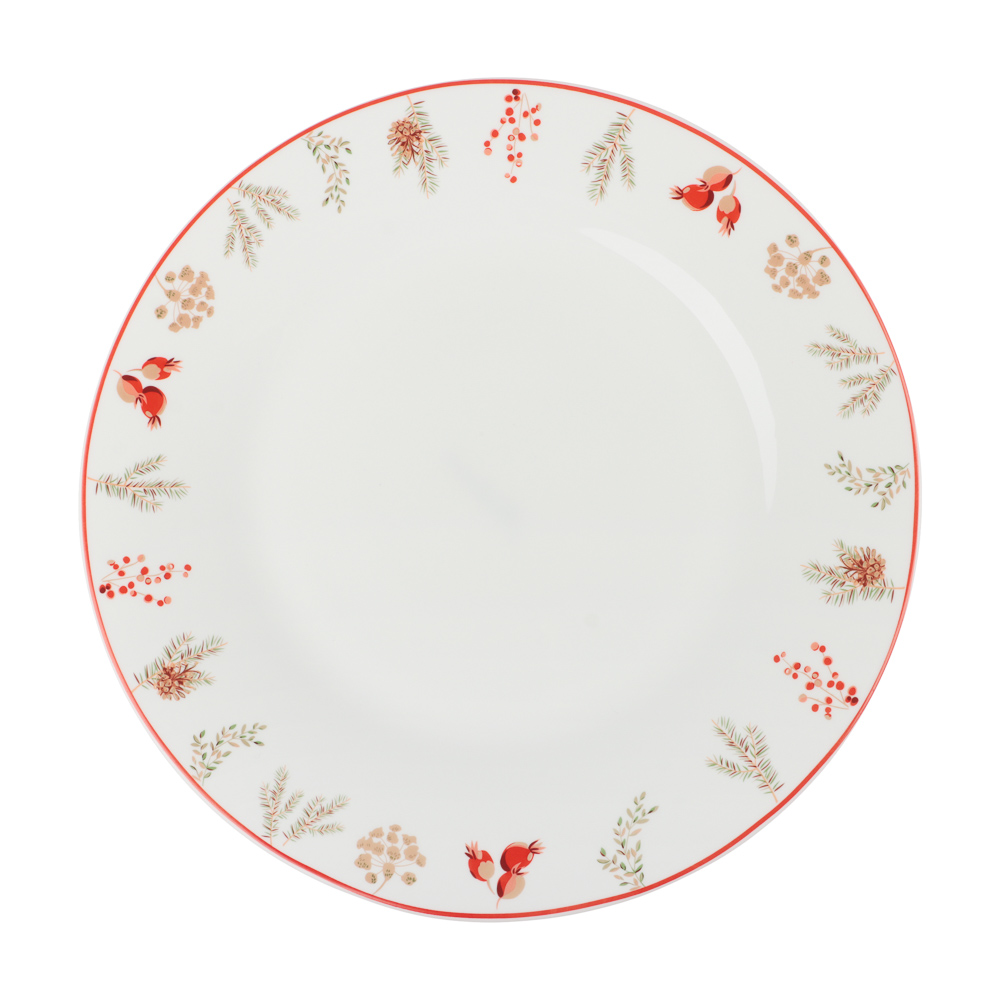 MILLIMI Шишки Тарелка подстановочная 25см, опаловое стекло, арт.№ 820-651