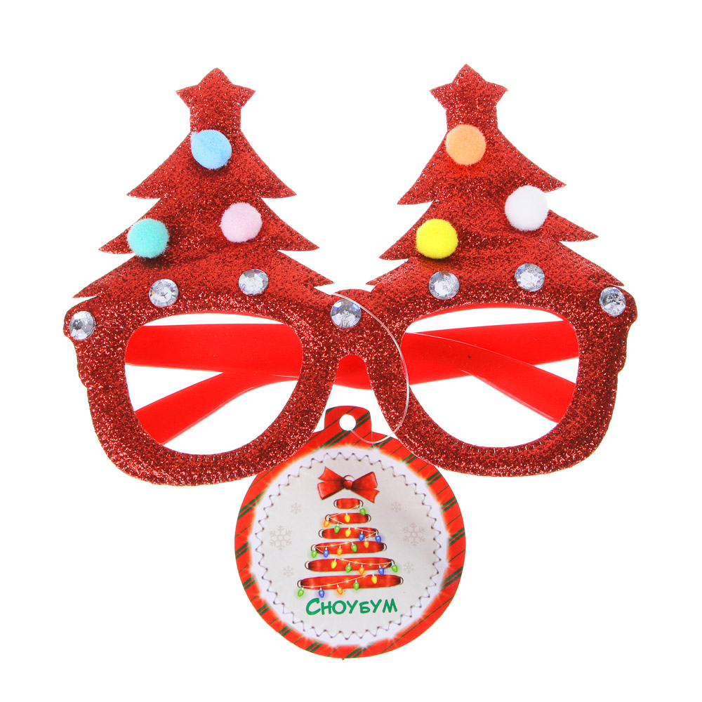 СНОУ БУМ Очки карнавальные, пластик, 4 дизайна, арт.№ 391-219