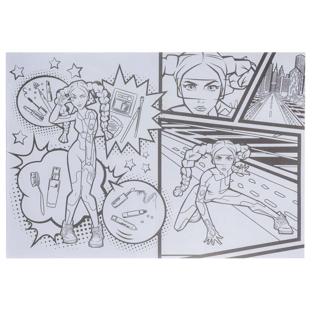 УИД "Русские супергерои. Раскраска", бумага, 21,5х29см, 16стр., 3 дизайна, арт.№ 290-005