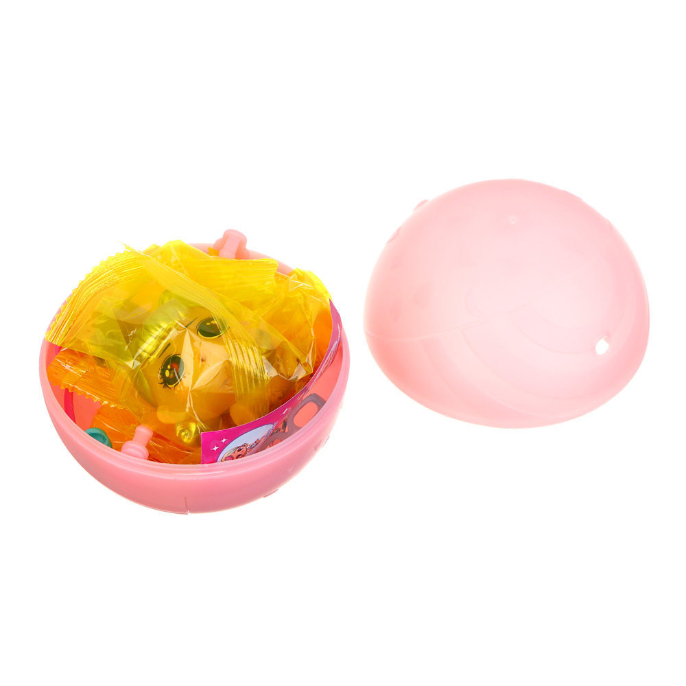 ИГРОЛЕНД Кукла-сюрприз в шаре-подставке, 7 пр., ПВХ, РР, 9,5х9,5х9,5см, 6 дизайнов, арт.№ 274-178
