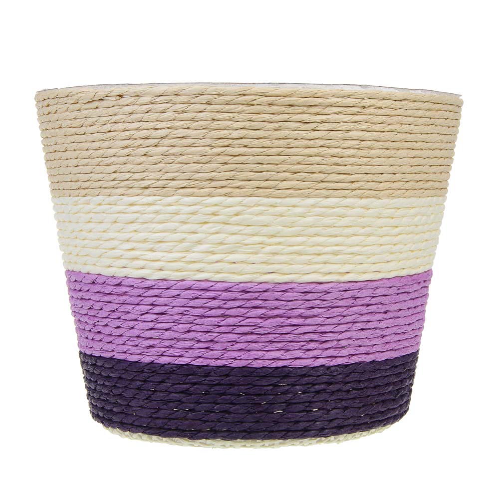 INBLOOM Кашпо плетеное 13х10.5х9см, бумажная лоза, ПП, арт.№ 164-375