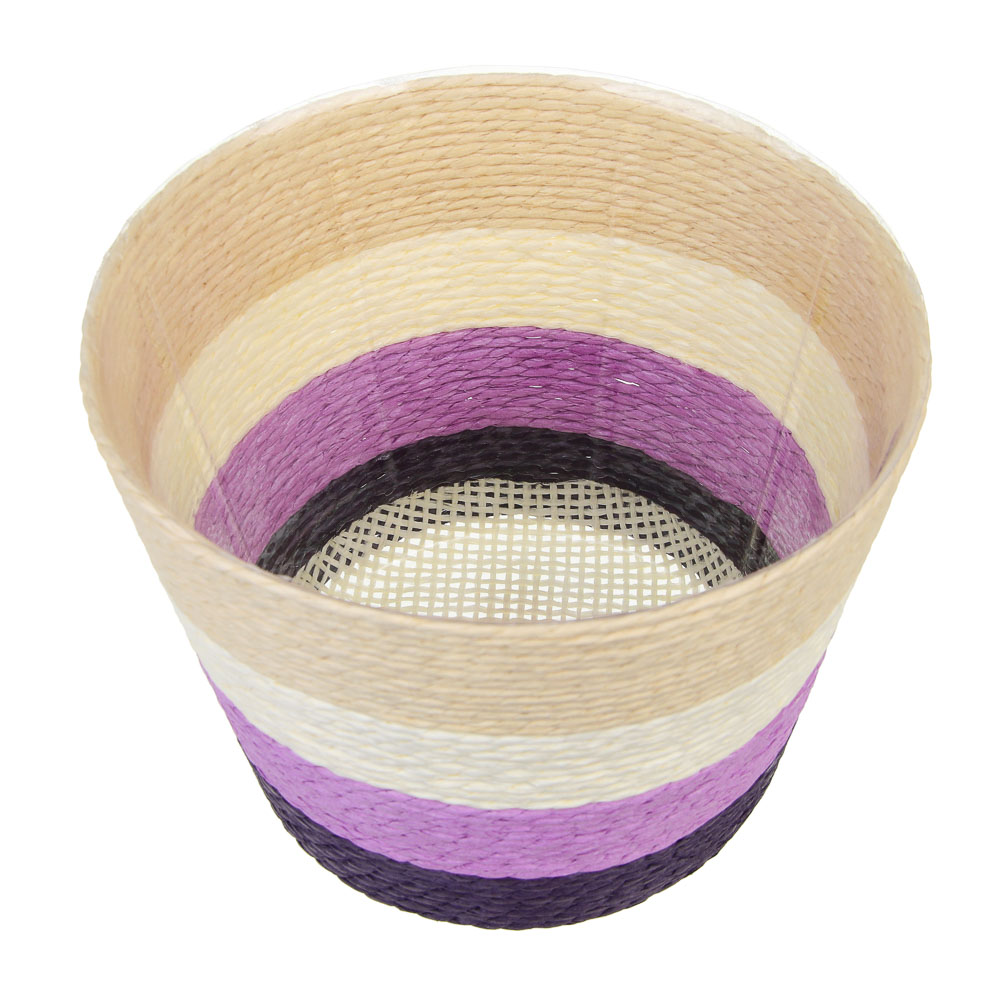 INBLOOM Кашпо плетеное 13х10.5х9см, бумажная лоза, ПП, арт.№ 164-375