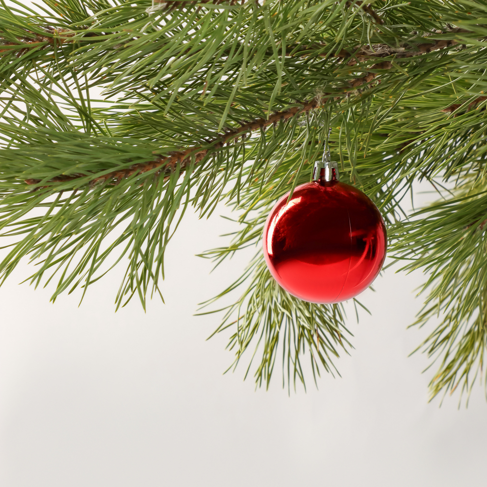 СНОУ БУМ Набор шаров 6шт 6см пластик, красный, арт.№ 372-536