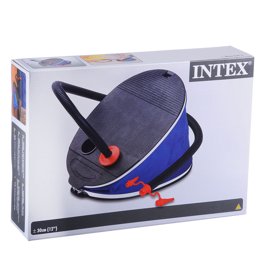 INTEX Насос ножной, объём 5л, 30см, 3 насадки в комплекте, 68610, арт.№ 359-113