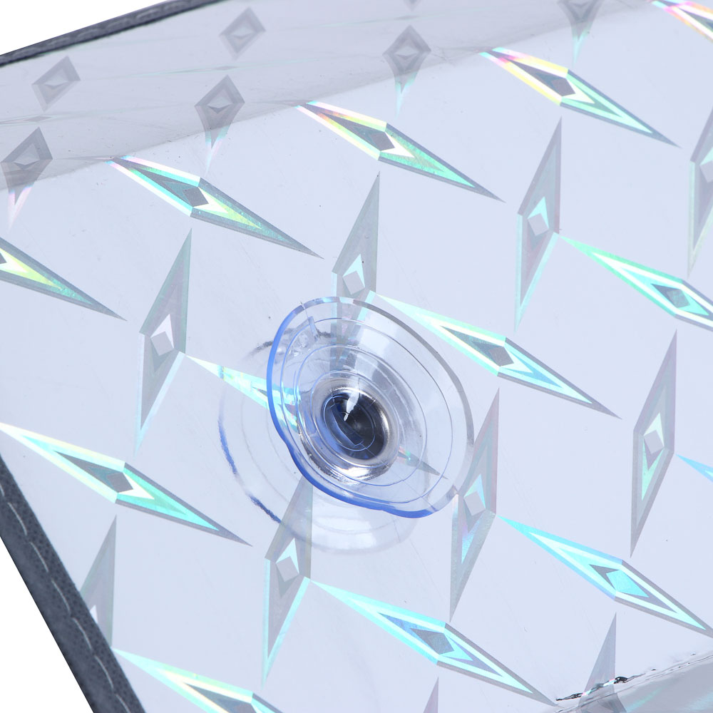 ЕРМАК Шторка солнцезащитная на лобовое стекло, 130x60см, серебристая, арт.№ 704-176