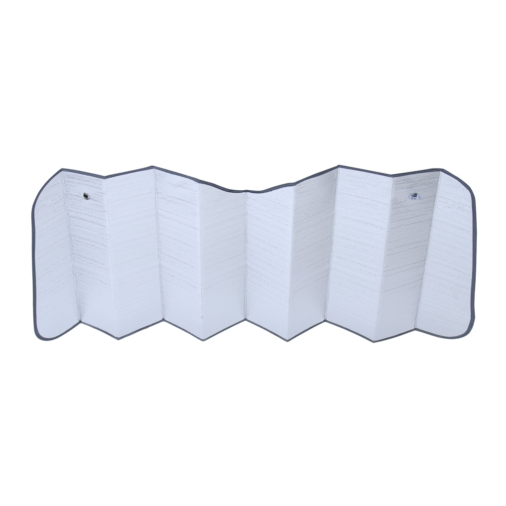 ЕРМАК Шторка солнцезащитная на лобовое стекло, 130x60см, серебристая, арт.№ 704-176