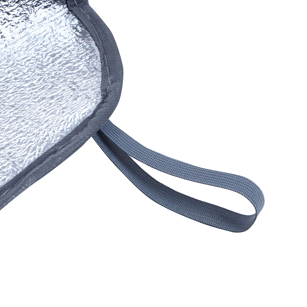 ЕРМАК Шторка солнцезащитная на лобовое стекло, 130x60см, серебристая, арт.№ 704-176