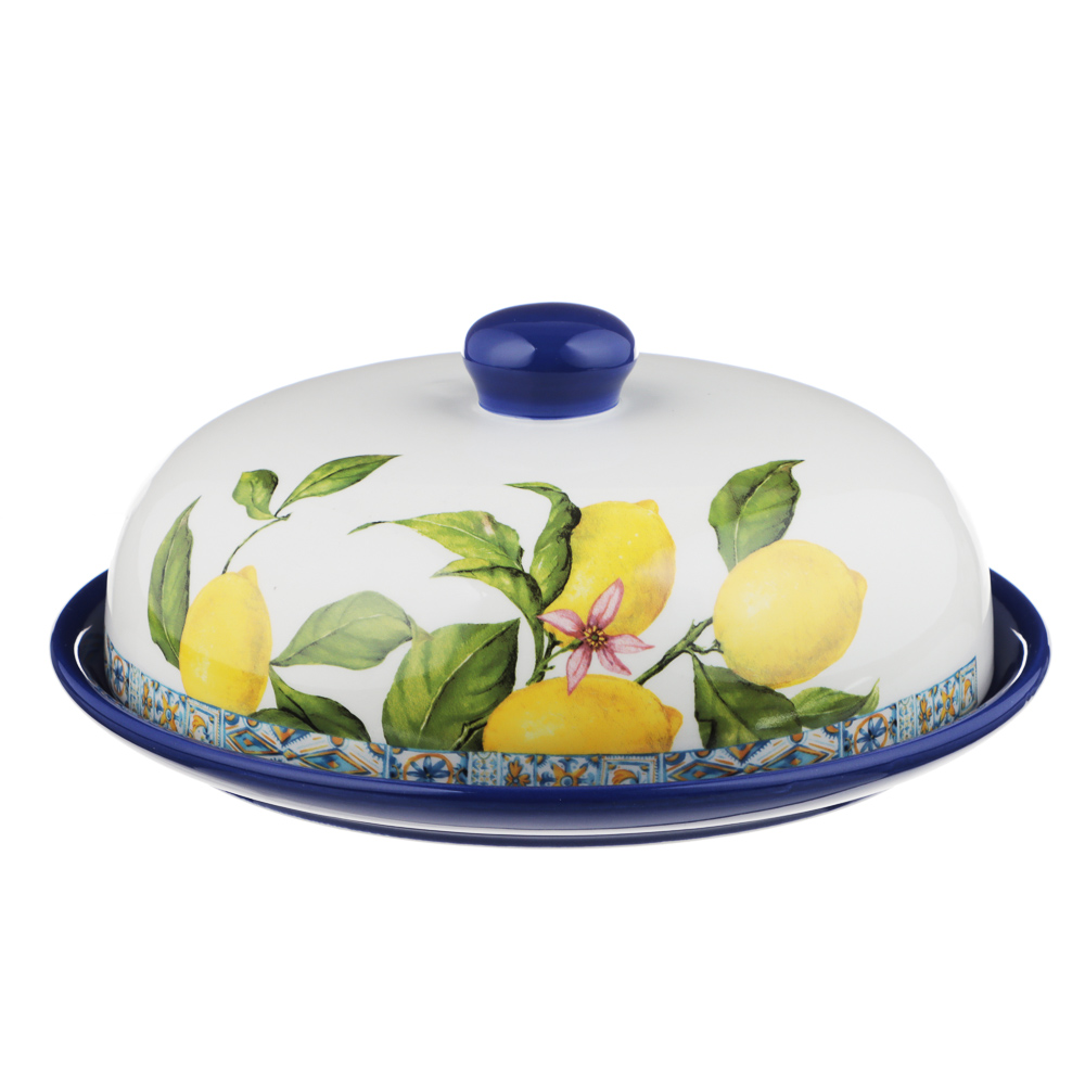 MILLIMI Лимоны Блюдо для блинов, 25х10см, керамика, арт.№ 824-528