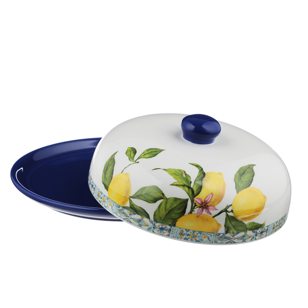 MILLIMI Лимоны Блюдо для блинов, 25х10см, керамика, арт.№ 824-528