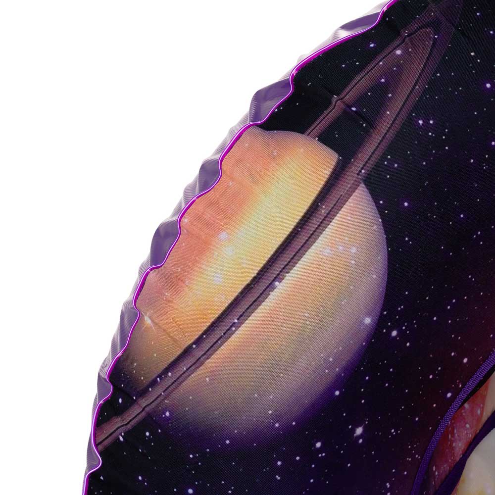 BY Вселенная Сноутьюб с сиденьем неоновый, d100см, оксфорд 600D, резина R16, ПВХ, 2хАА, 3 режима, арт.№ 112-044