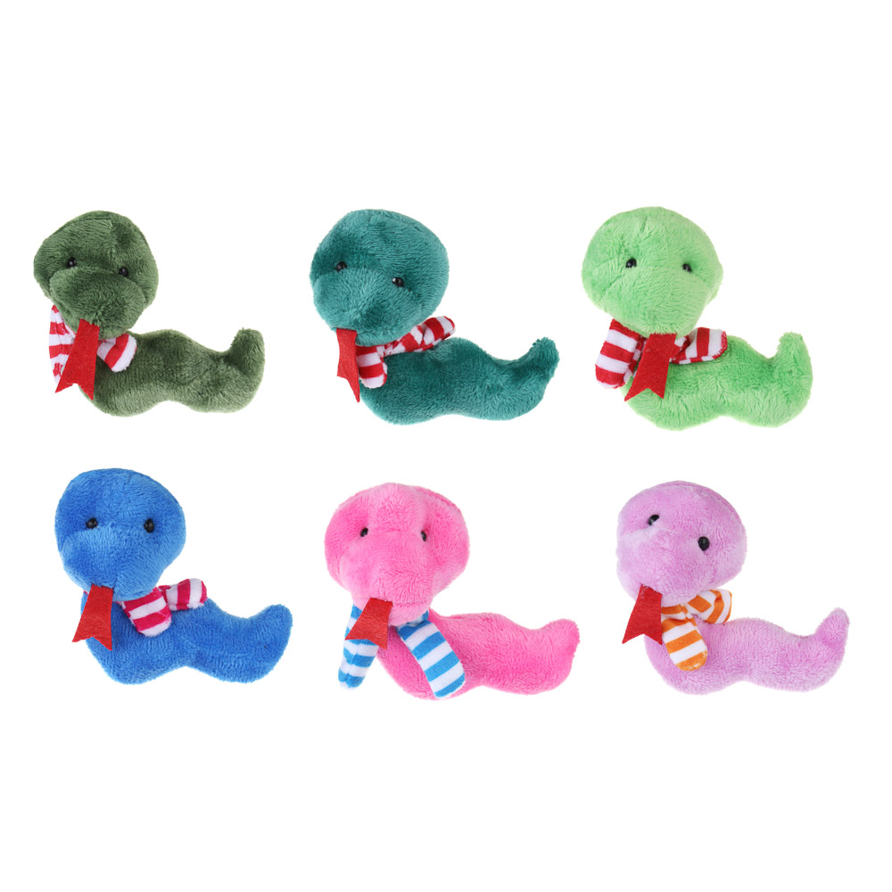 СНОУ БУМ Магнит мягкий змейка, полиэстер, 9см, 6 дизайнов, арт.№ 394-014