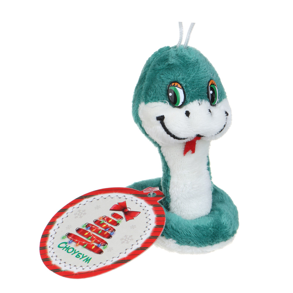 СНОУ БУМ Сувенир мягкий змейка, полиэстер, 9см, 4 дизайна, арт.№ 394-015