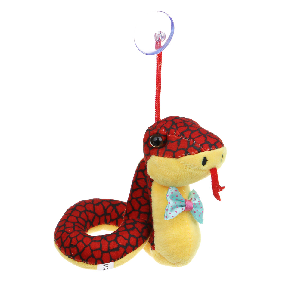 СНОУ БУМ Сувенир мягкий змейка, полиэстер, 11,5 см, 4 цвета, арт.№ 394-017