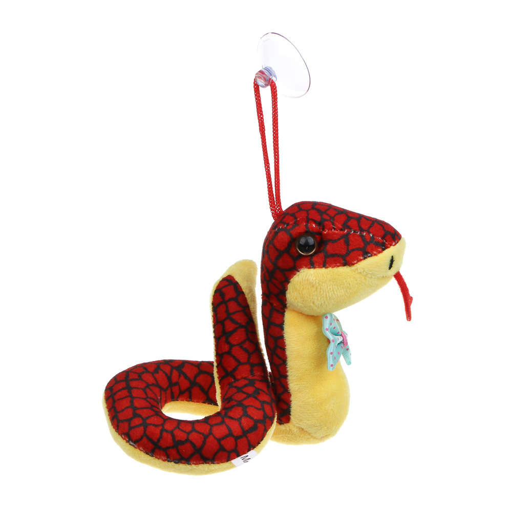 СНОУ БУМ Сувенир мягкий змейка, полиэстер, 11,5 см, 4 цвета, арт.№ 394-017