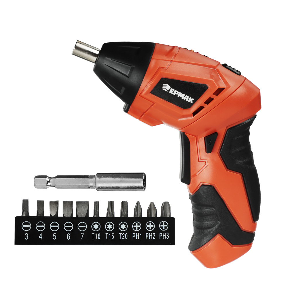 ЕРМАК Отвертка аккум. ОА-48C, 4,8 В, Ni-Cd, 0,6 Ач, 2 Нм,200 об/мин,LED подсветка. пов. рук,блистер, арт.№ 646-192