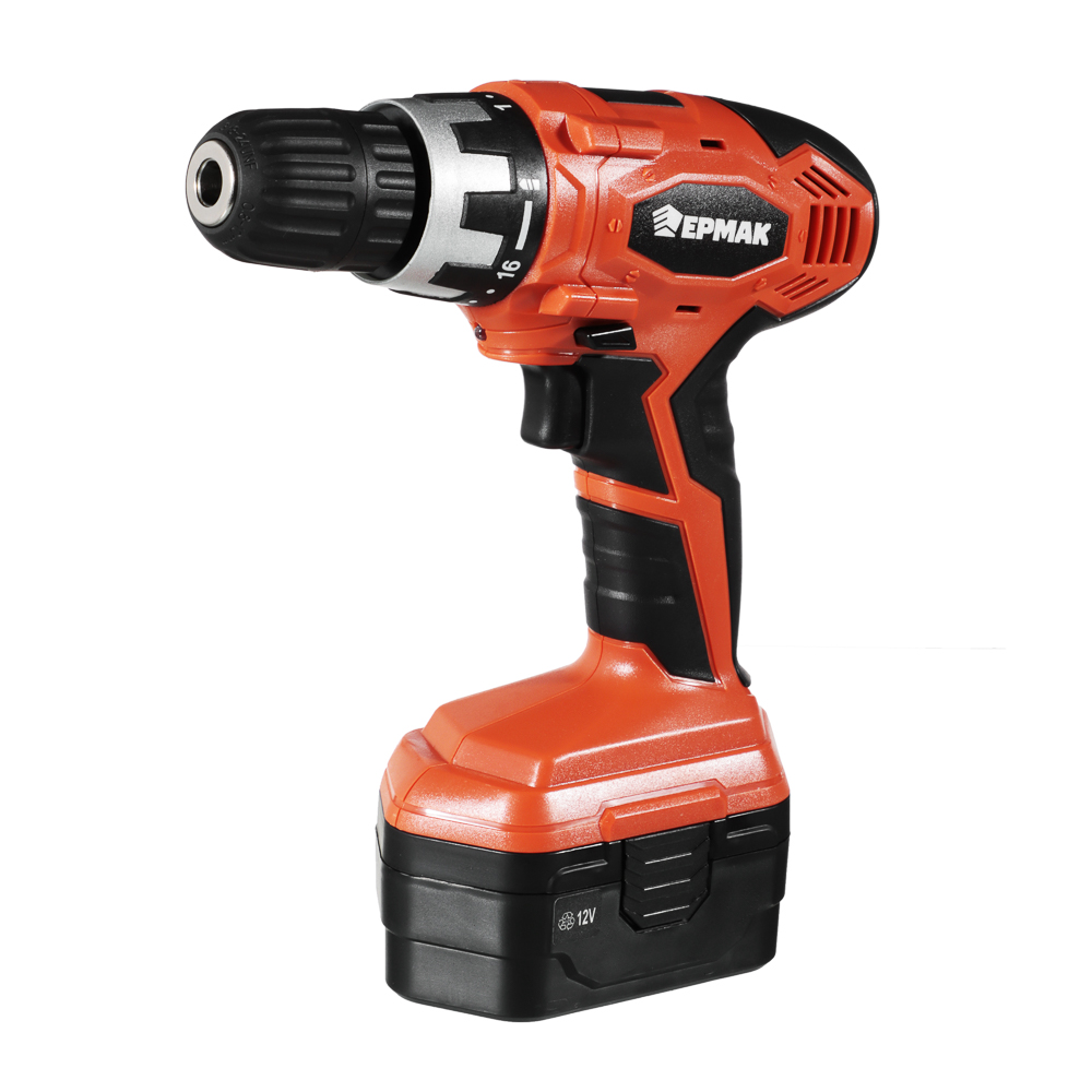 ЕРМАК Дрель-шуруповерт аккум. ДША 12 /Ni-Cd/12V/ 1,2А*ч /0-550об/мин /12Н*м /коробка, арт.№ 646-212