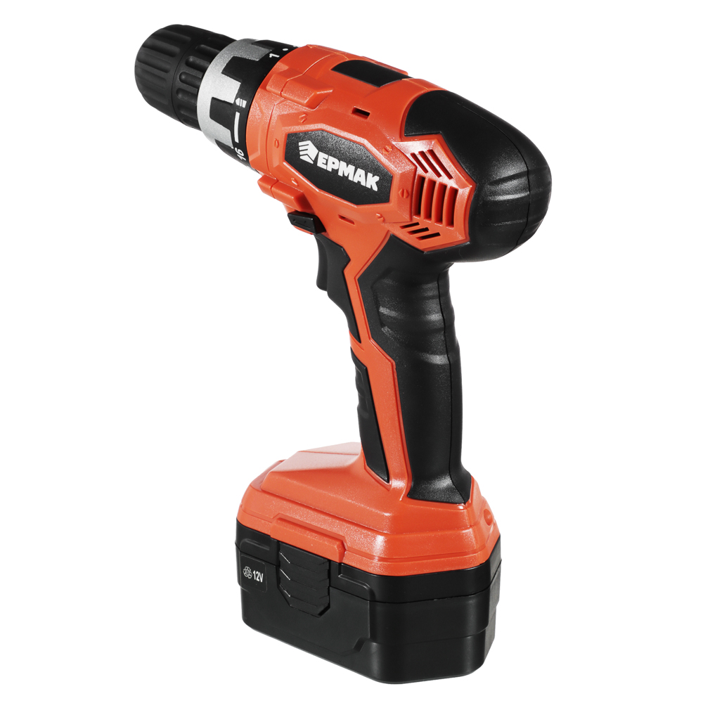 ЕРМАК Дрель-шуруповерт аккум. ДША 12 /Ni-Cd/12V/ 1,2А*ч /0-550об/мин /12Н*м /коробка, арт.№ 646-212