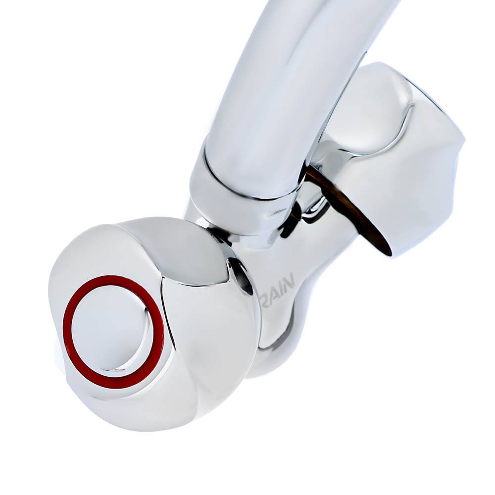 RAIN Смеситель для кухни Кварц, высокий излив, керам. кран-буксы 1/2, латунь, хром, арт.№ 561-326