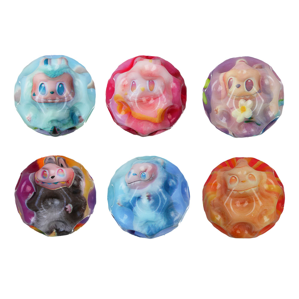 Мяч-метеор повышенной прыгучести, PU, 7см,  6 цветов, арт.№ 295-272