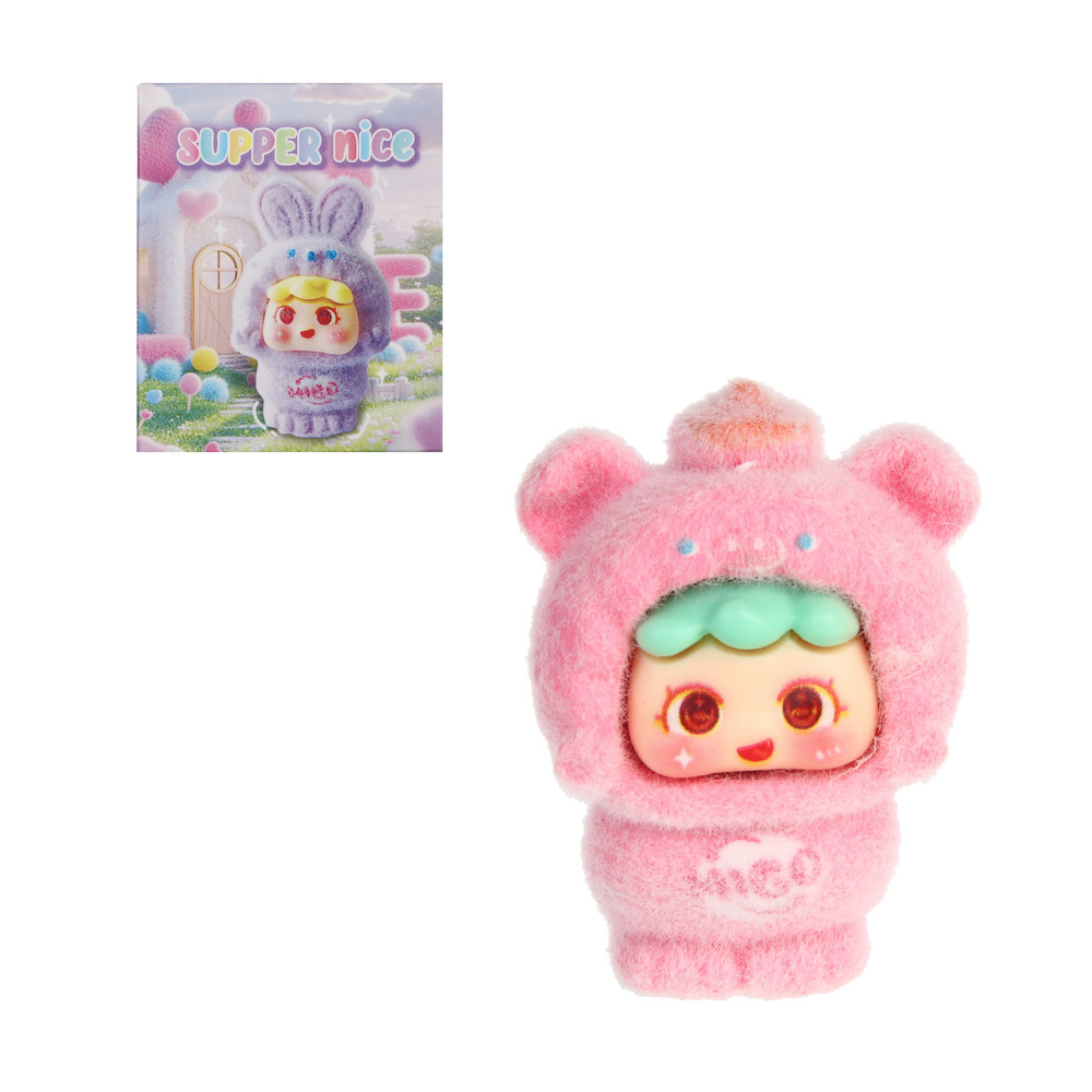 Игрушка сюрприз "Милахи", полистоун, флок, 5,8х5,8х7см, 12 дизайнов, арт.№ 274-279