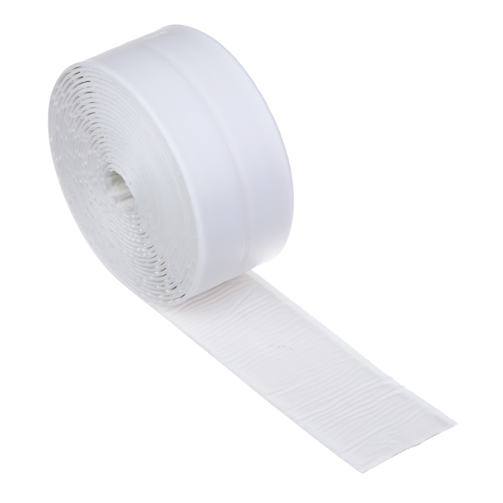 ЕРМАК Лента бордюрная самоклеящаяся белая 38ммх3,35м, полиэтилен, арт.№ 472-031