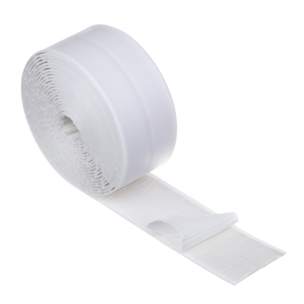 ЕРМАК Лента бордюрная самоклеящаяся белая 38ммх3,35м, полиэтилен, арт.№ 472-031