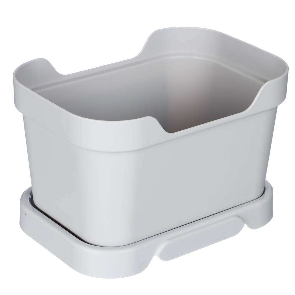 Корзина с крышкой универсальная 1,9л LUXE, 18,9х13,2х11см, пластик, 3 цвета, арт.№ 414-099