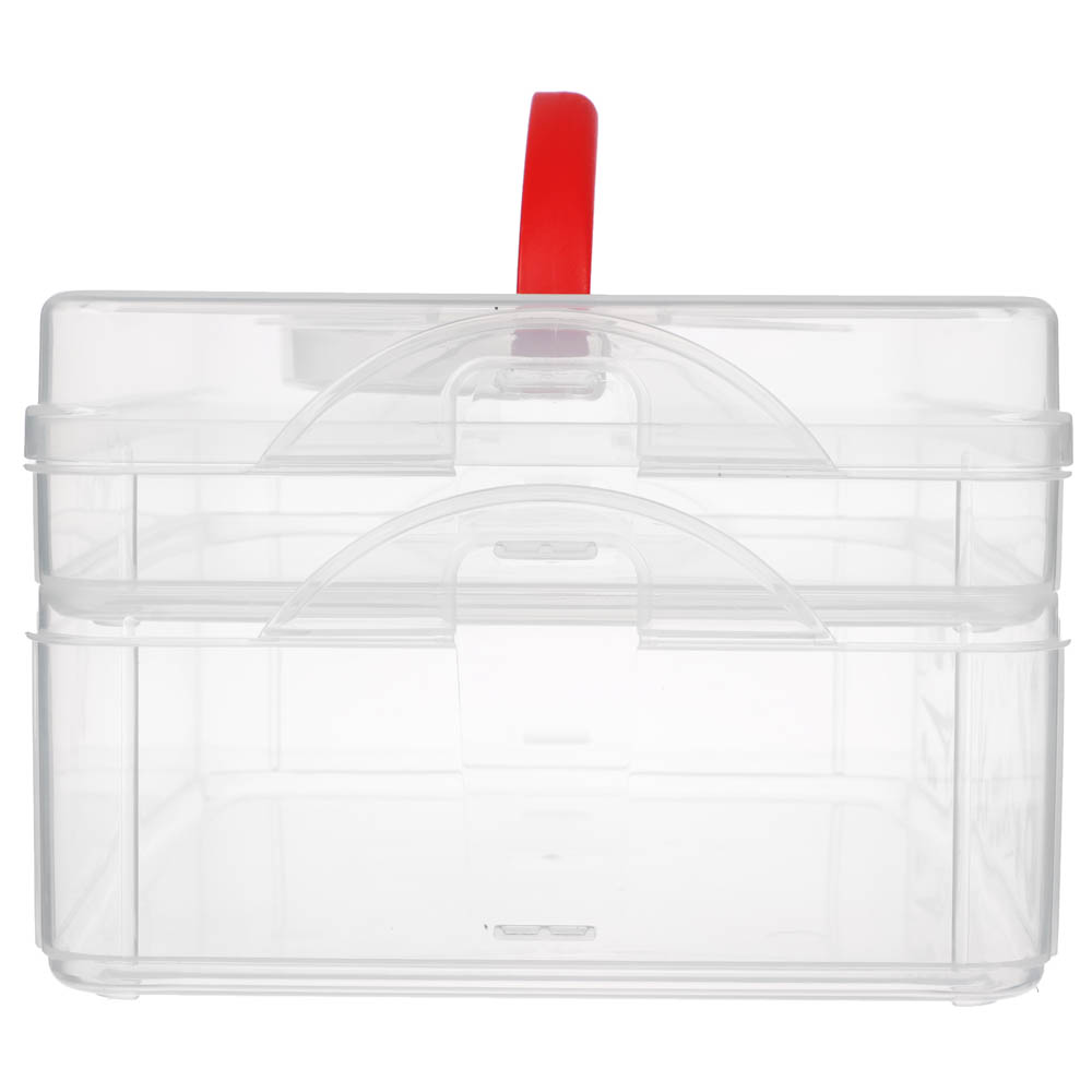 Контейнер универсальный 2 секции, 245х160х105мм, (1л+2л), пластик, цвет прозрачный, арт.№ 414-103